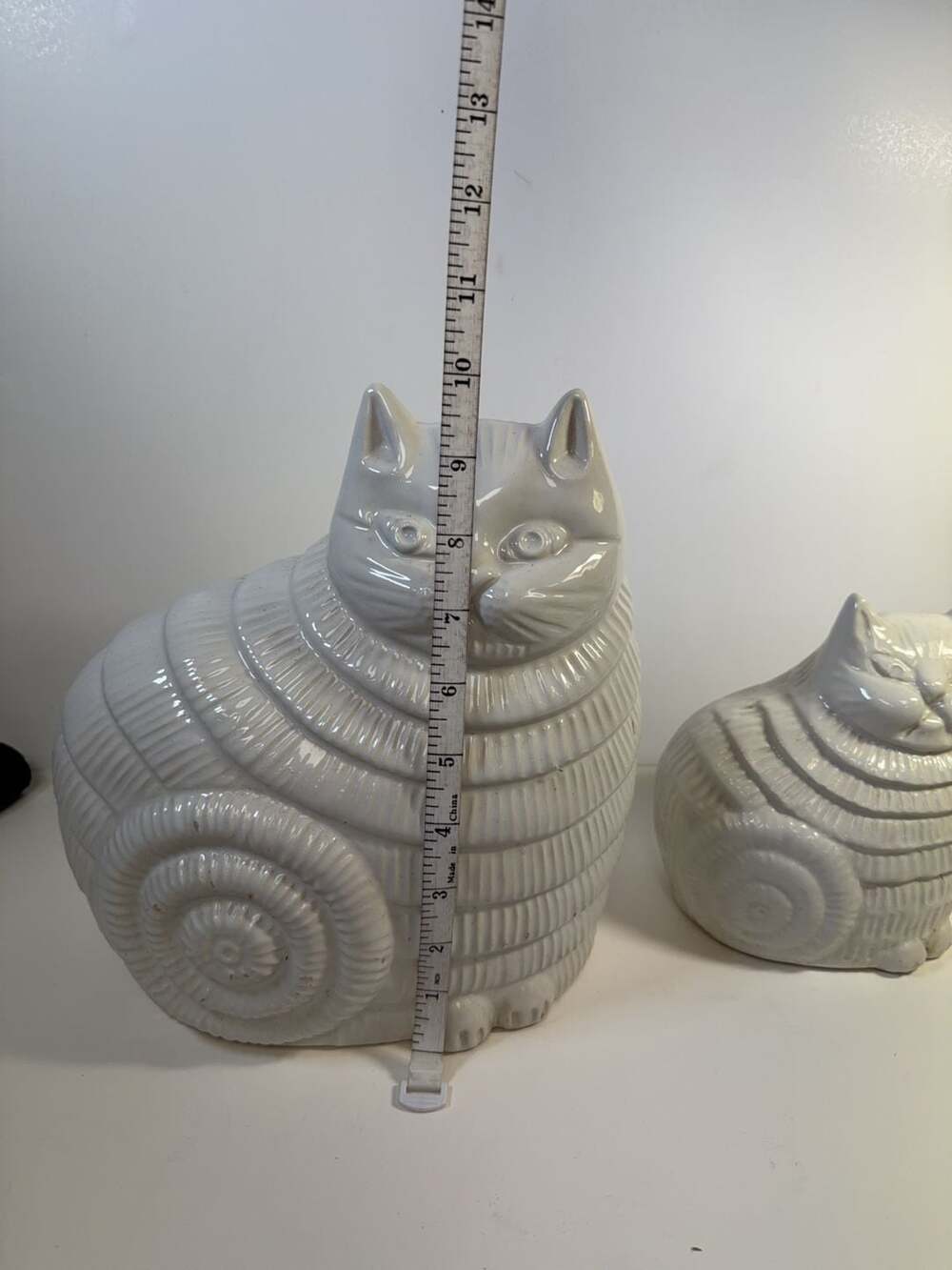 Vintage Italian Ceramic Cat Figurines Set‎ of 2